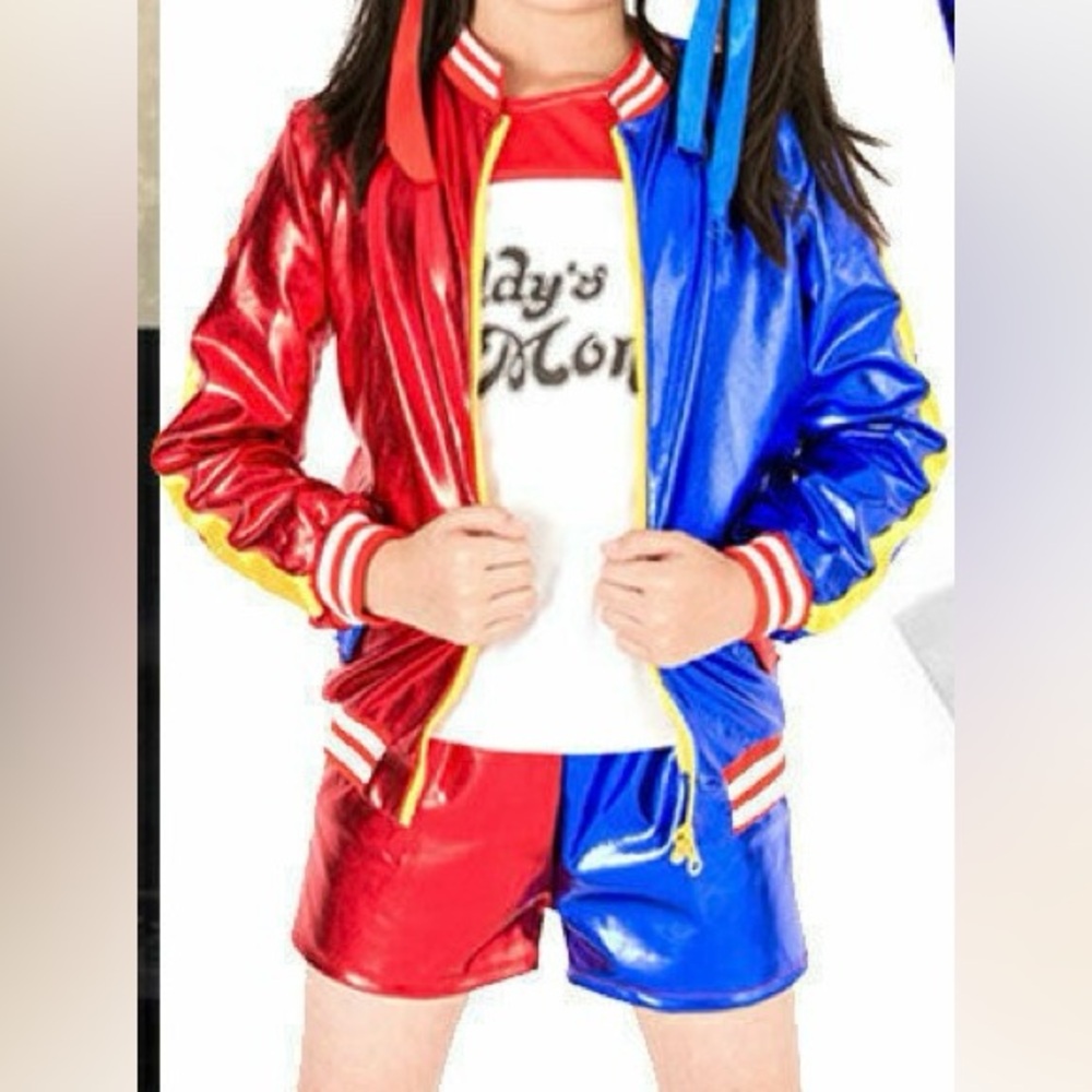 Harley Quinn Suicide Squad Halloween Costume 130 set